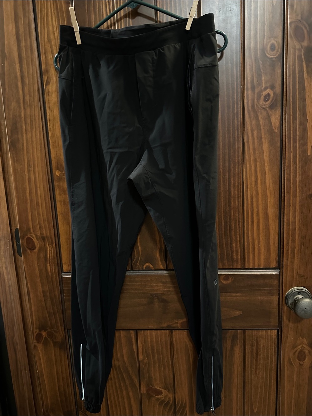 lululemon athletica Black Performance Joggers with Ankle Zips